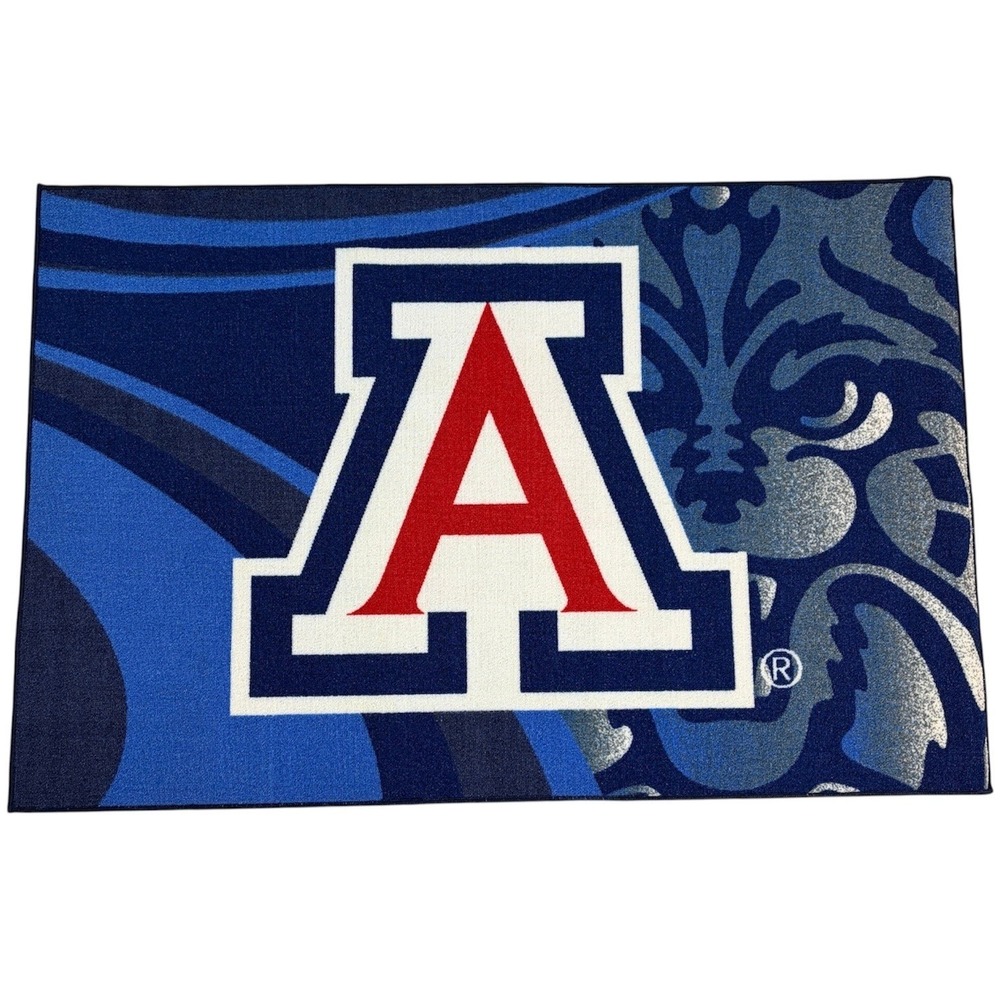Northwest NCAA Arizona Wildcats Tufted Rug 39x59 Blue Fan Decor Mat
